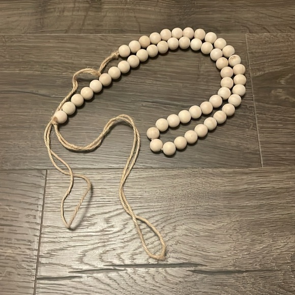 Decorative Wood Beaded Garland - Picture 2 of 3